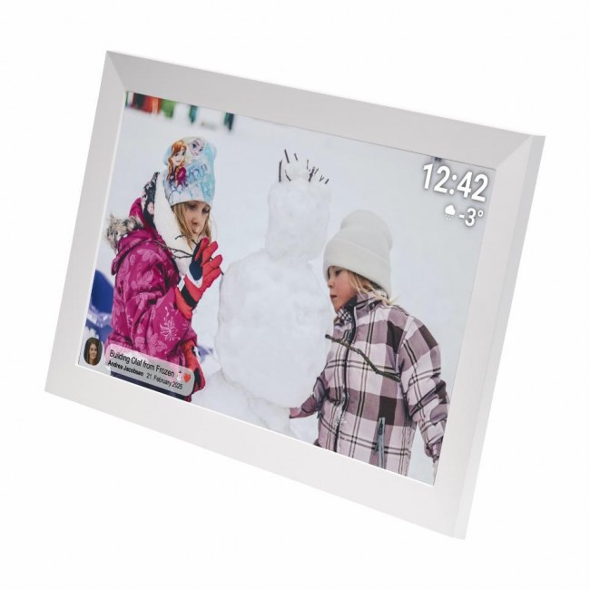 Denver PFF-1504W digital photo frame White 39.6 cm (15.6