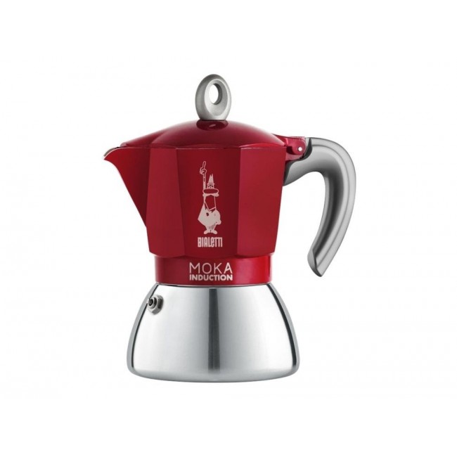 Bialetti Moka induction Moka pot 0.1 L Red, Silver