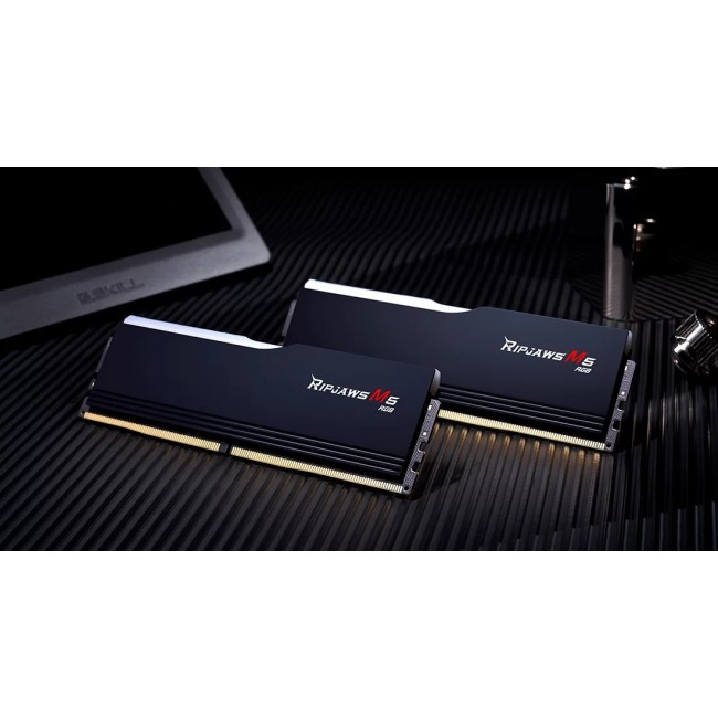 G.Skill Ripjaws M5 RGB F5-6000J2836G16GX2-RM5RK memory module 32 GB 2 x 16 GB DDR5 4800 MT/s 288-pin DIMM G.Skill Ripjaws M5 RGB F5-6000J2836G16GX2-RM5RK memory module 32 GB 2 x 16 GB DDR5 4800 MT/s 288-pin DIMM