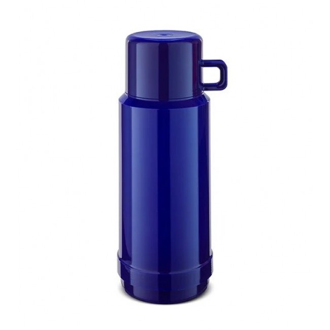 ROTPUNKT Glass vacuum flask, capacity 1.0 l, hyperblue (navy blue)