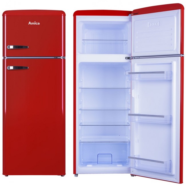 Amica KGC15630R fridge-freezer Freestanding 213 L E Red