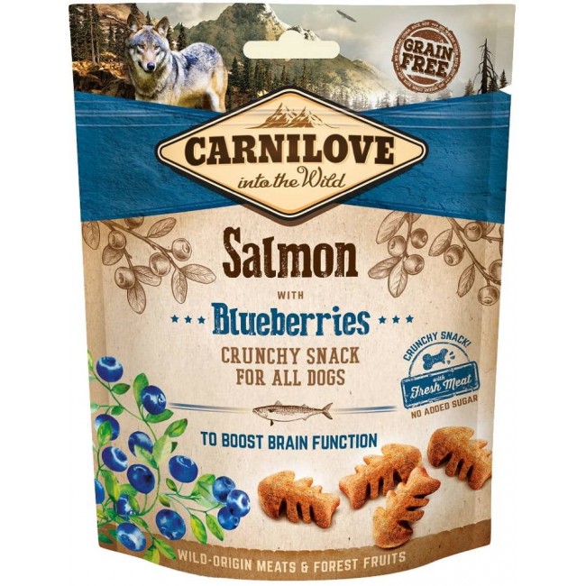 CARNILOVE Fresh Crunchy Salmon+Blueberry dog treat - 200 g CARNILOVE Fresh Crunchy Salmon+Blueberry dog treat - 200 g