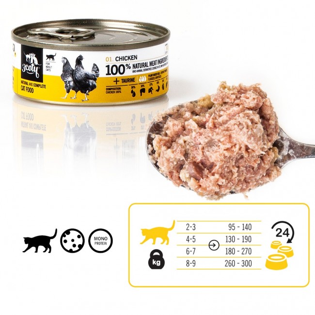 3COTY Chicken - wet cat food - 80g 3COTY Chicken - wet cat food - 80g