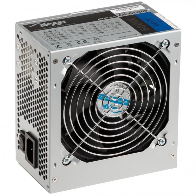 Akyga AK-B1-600 power supply unit 600 W 20+4 pin ATX ATX Grey Akyga AK-B1-600 power supply unit 600 W 20+4 pin ATX ATX Grey
