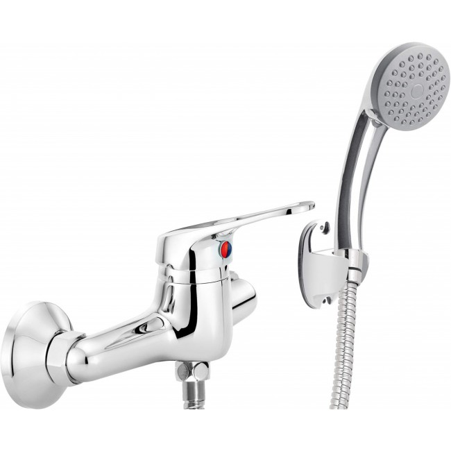 Wall-mounted shower faucet with shower set Wall-mounted shower faucet with shower set