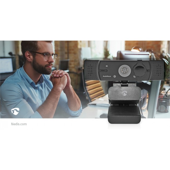 Nedis WCAM120BK webcam 8.3 MP 3840 x 2160 pixels USB 2.0 Black Nedis WCAM120BK webcam 8.3 MP 3840 x 2160 pixels USB 2.0 Black