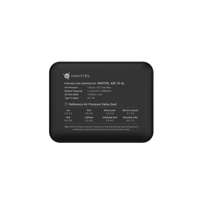 Navitel AIR 15 AL air compressor 50 W 15 l/min Battery Navitel AIR 15 AL air compressor 50 W 15 l/min Battery
