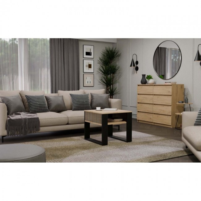 MODERN 2P MINI SLIM coffee table, artisan/black