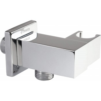 Square angled connector with handset holder