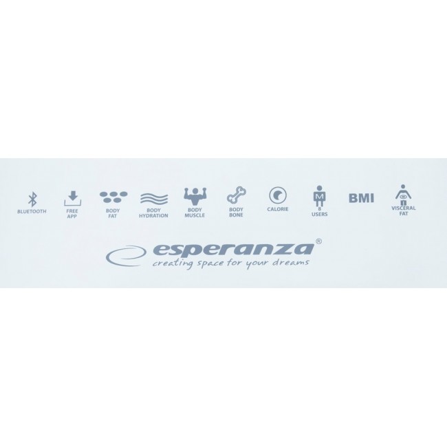 Esperanza EBS016W personal scale Square White Electronic personal scale