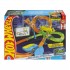 Hot Wheels Neon Speeders Stunt Tracks Tornado Jump Crash Track Set with Motorized Booster & Toy Car