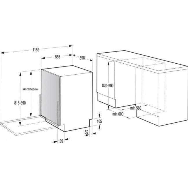 GORENJE GV16D9 60 cm built-in dishwasher