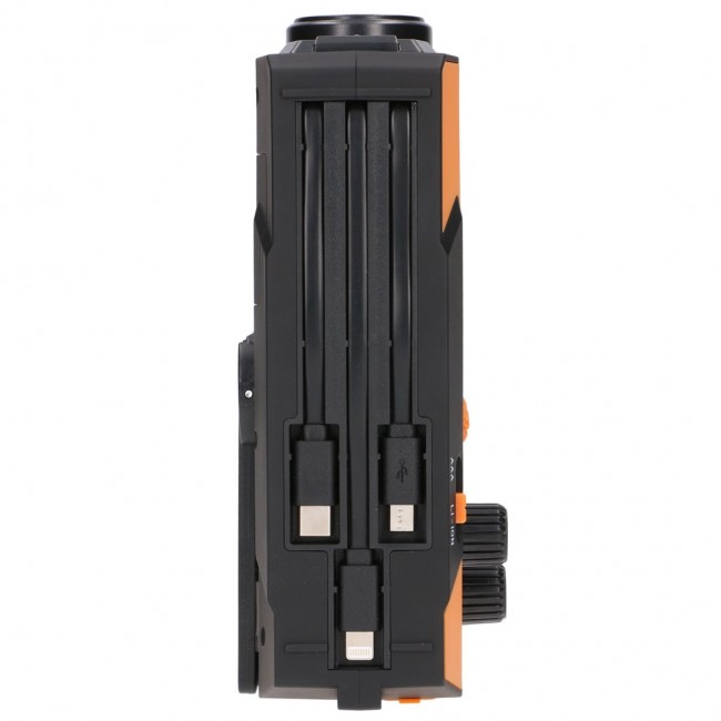 Extralink RADIO AWARYJNE SOLARNE Z KORBKA DYNAMO POWERBANK 4000MAH Z LATARKA SOS SR-4000 Portable Analog Black, Orange