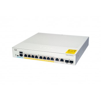 Cisco Catalyst 1000-8P-E-2G-L Network Switch, 8 Gigabit Ethernet (GbE) PoE+ Ports, 670W PoE Budget, two 1 G SFP/RJ-45 Combo Ports, Fanless Operation, Enhanced Limited Lifetime Warranty (C1000-8P-E-2G-L)