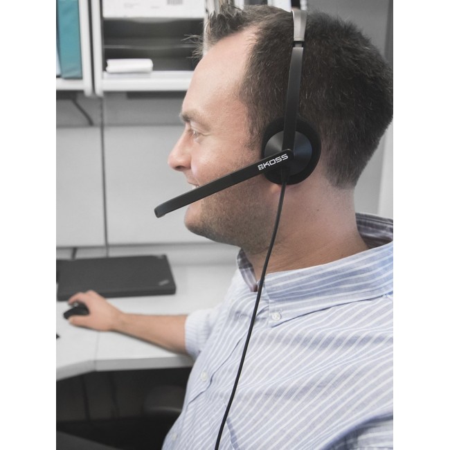 Koss CS200 USB Headset Wired Head-band Calls/Music USB Type-A Black
