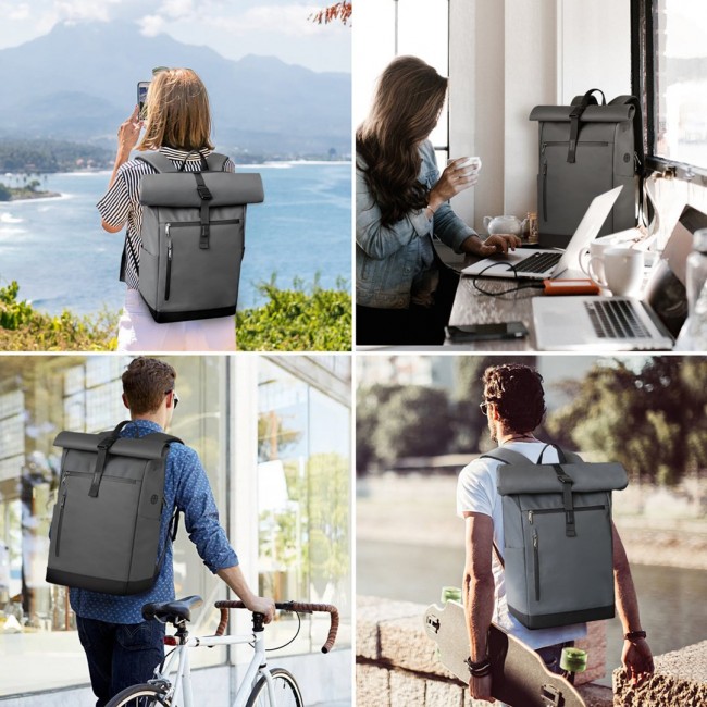 Inateck BP01003 backpack Travel backpack Black, Grey Polyester