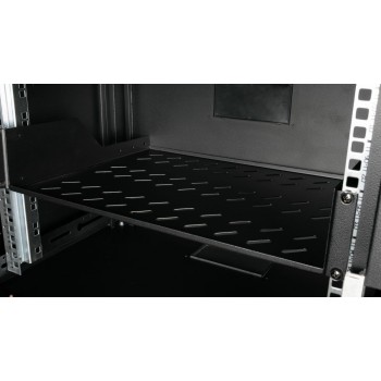 Equip Fixed Shelf 19', 2U, 800MM, Black