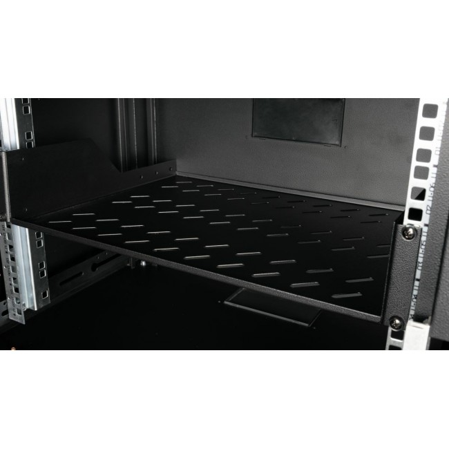 Equip Fixed Shelf 19', 2U, 800MM, Black