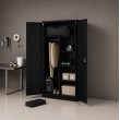 Iron Mate SATURN Metal Utility Cupboard 185x90x45 Black RAL9005