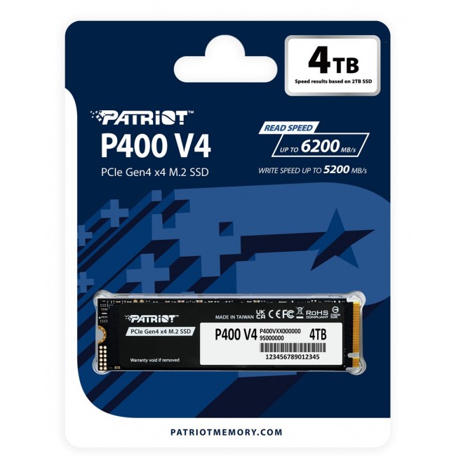 Patriot Memory P400 V4 4 TB M.2 PCI Express 4.0 NVMe