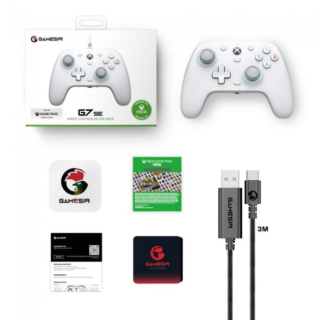 GameSir G7 SE White USB Gamepad Analogue / Digital Xbox One, Xbox Series S, Xbox Series X GameSir G7 SE White USB Gamepad Analogue / Digital Xbox One, Xbox Series S, Xbox Series X