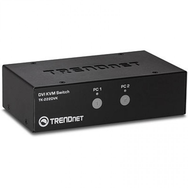 Trendnet TK-222DVK KVM switch Black Trendnet TK-222DVK KVM switch Black