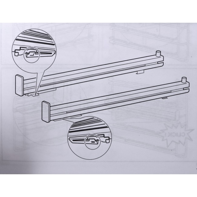 Telescopic slides 2 levels ELECTROLUX TR2LV