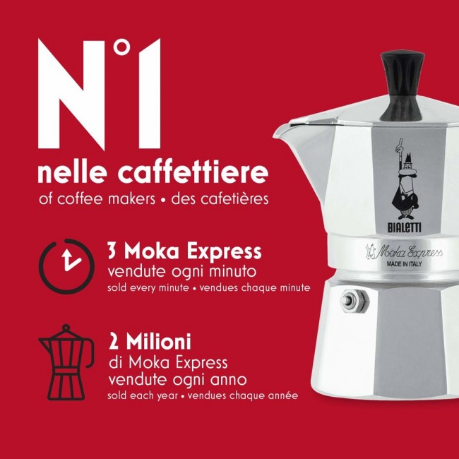 Bialetti Moka Express Moka pot 0.2 L Aluminium, Black Bialetti Moka Express Moka pot 0.2 L Aluminium, Black
