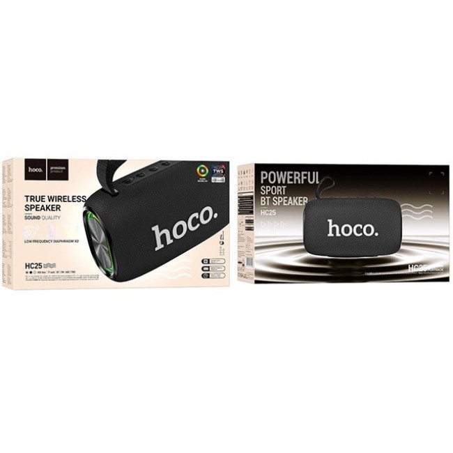 HOCO HC25 Radiante Portable Speaker Blutooth/ FM/ TF card/ USB memory stick/ AUX 2 x 10 W Black HOCO HC25 Radiante Portable Speaker Blutooth/ FM/ TF card/ USB memory stick/ AUX 2 x 10 W Black