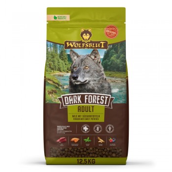 WOLFSBLUT Dark Forest Venison with sweet potatoes - dry dog food - 12,5kg