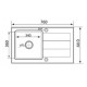 Single-bowl granite sink with drainer PYRAMIS SPARTA 76x44 1B 1D 70000101 black Single-bowl granite sink with drainer PYRAMIS SPARTA 76x44 1B 1D 70000101 black