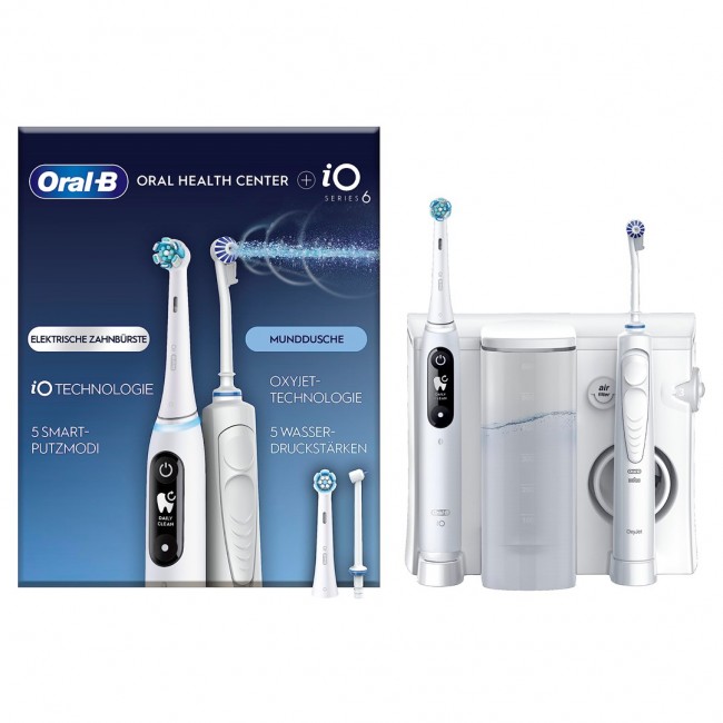Oral-B iO6 & OxyJet Adult Rotating-oscillating toothbrush White