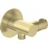 Round angled connector with handset holder