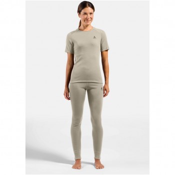 Bielizna termoaktywna z d ugim rękawem Odlo BL TOP crew neck s/s ACTIVE WARM szara M