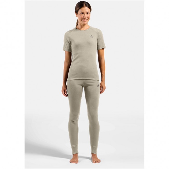Bielizna termoaktywna z d ugim rękawem Odlo BL TOP crew neck s/s ACTIVE WARM szara M