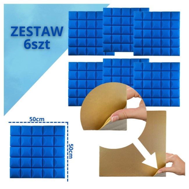 DNA AM5 BL acoustic panel set of 6 pcs. blue DNA AM5 BL acoustic panel set of 6 pcs. blue