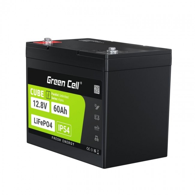 Green Cell LFPGC12V60AH UPS battery Lithium Iron Phosphate (LiFePO4) 12.8 V 60 Ah Green Cell LFPGC12V60AH UPS battery Lithium Iron Phosphate (LiFePO4) 12.8 V 60 Ah