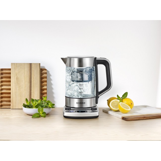 Severin WK 3422 electric kettle 1.7 L 3000 W Stainless steel