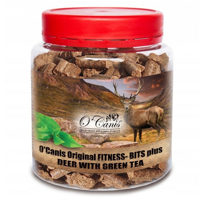 O'CANIS Fitness-Bits Plus Deer with green tea - dog treat - 400g O'CANIS Fitness-Bits Plus Deer with green tea - dog treat - 400g