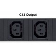 Intellinet Vertical Rackmount 24-Output Power Distribution Unit (PDU), 20 x C13 & 4 x Output C19, Removable Power Cable, Rear C20 Input