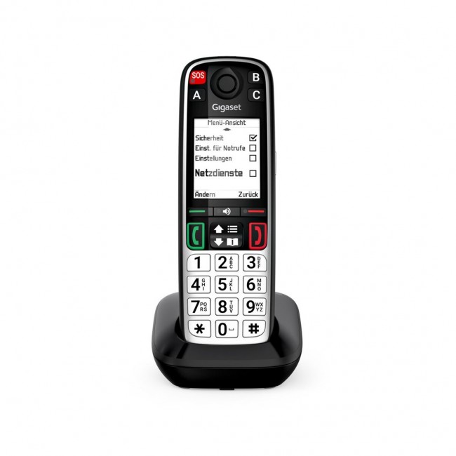 Gigaset EASY 500 Analog/DECT telephone Caller ID Black, Silver