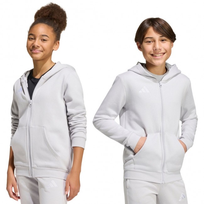 Bluza dla dzieci adidas Entrada 26 Full Zip Hoodie jasnoszara KH1779 152cm