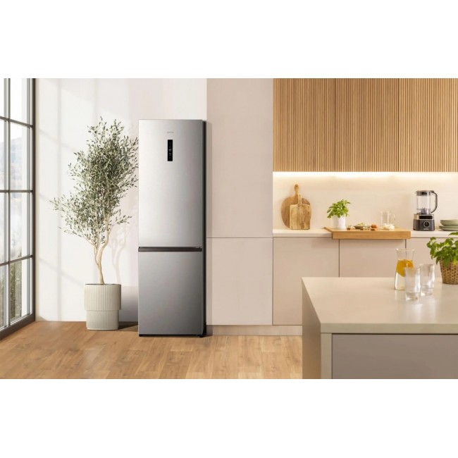 Gorenje NRK620EAXL4 Freestanding fridge freezer 336 L Stainless steel