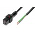 OPEN/IEC C19 Straight Cable 5m black power supply with IEC LOCK