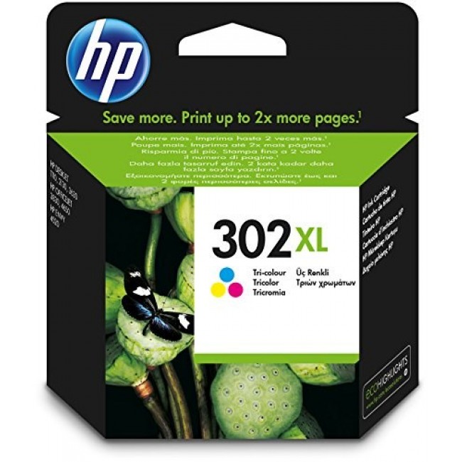 HP 302XL High Yield Tri-color Original Ink Cartridge HP 302XL High Yield Tri-color Original Ink Cartridge