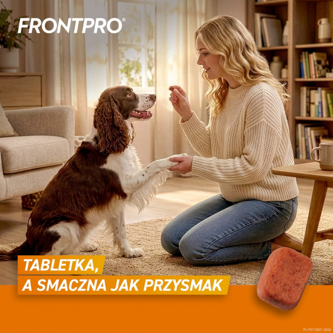 FRONTPRO Flea and tick tablets for dog ( 10-25 kg) - 3x 68mg