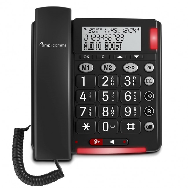 amplicomms Bigtel 48 Plus Analog telephone Caller ID Dark Grey