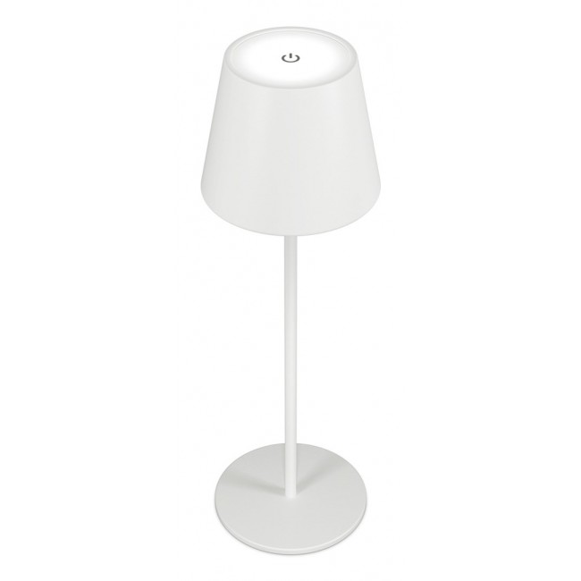 RealPower LED-Tischlampe dimmbar kalt/warm mit Akku,weiss