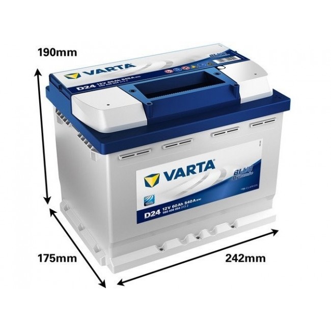 VARTA Battery 12V 60Ah/540A (P+ standard) VARTA Battery 12V 60Ah/540A (P+ standard)