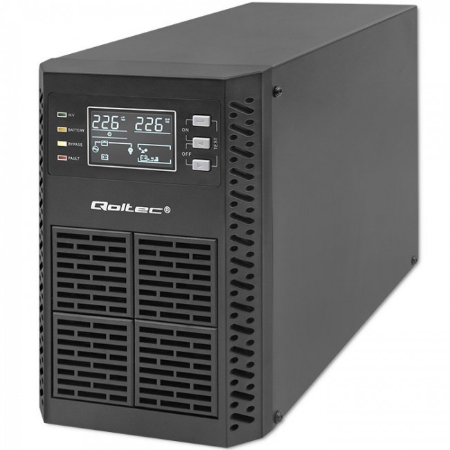 Qoltec Uninterruptible Power Supply (UPS) | 1kVA | 1000W | Power Factor 1.0 | LCD | EPO | USB | Online Qoltec Uninterruptible Power Supply (UPS) | 1kVA | 1000W | Power Factor 1.0 | LCD | EPO | USB | Online